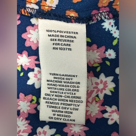 👗 Nanette Lepore Asymmetrical Dress - Navy Blue Floral (Size US 2, UK 6) 🌸 - Picture 10 of 13